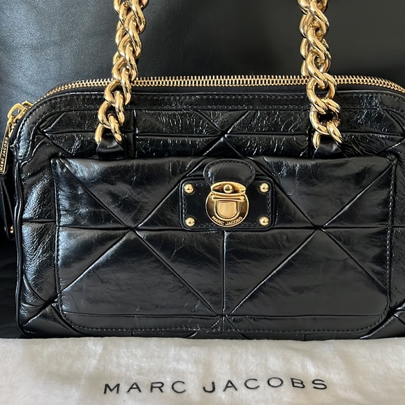 Marc Jacobs INES Leather Made In Italy Satchel Handbag - Picture 3 of 11